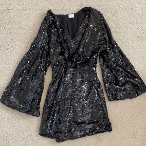 Vici Dolls Black Sequin Mini Dress